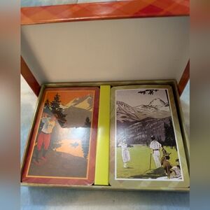 Vintage Hamilton  Playing Cards - 2 Decks. Golf Scenes.